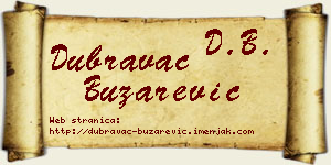 Dubravac Buzarević vizit kartica